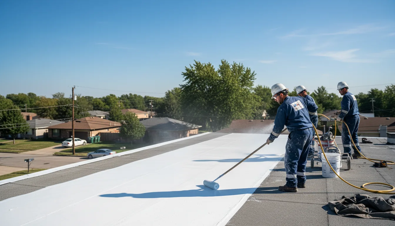 Commercial roof coating in Prague, OK near me